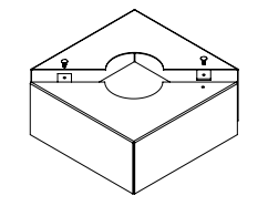 Square Base Cover for 4″ Round Pole