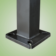 20′ Square Straight Pole Single Fixture Light Package