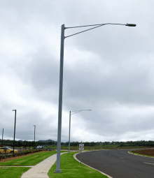 Fiberglass 40′ Round 9″ Light Pole