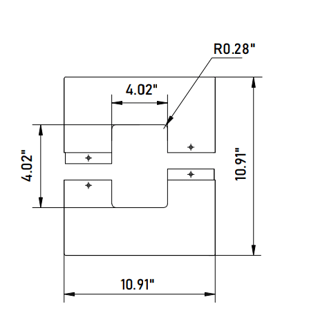 Square Pole Base Cover 5″