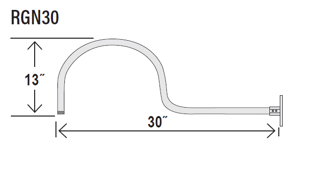 Gooseneck 10″ Shade with 30″ Arm
