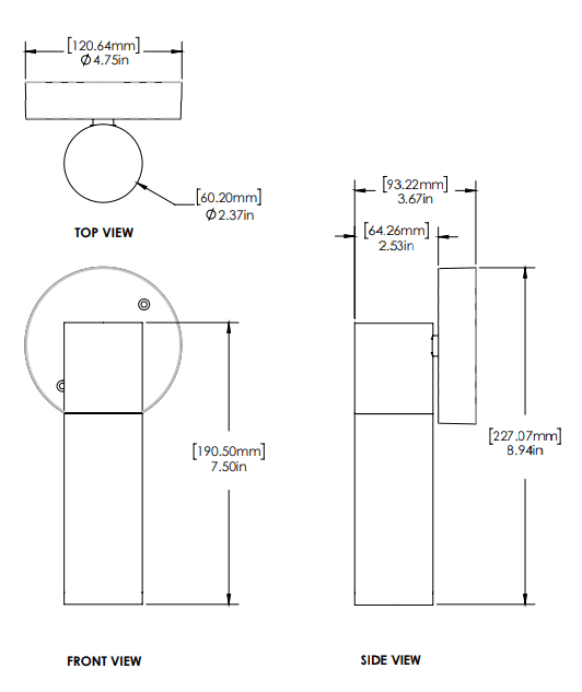 LED MR16 Wall-Mount Downlight Fixture (120V)