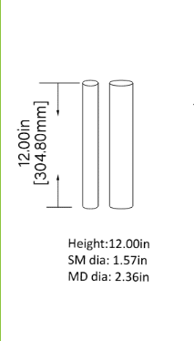 Medium Surface Mount Acrylic Light Wand