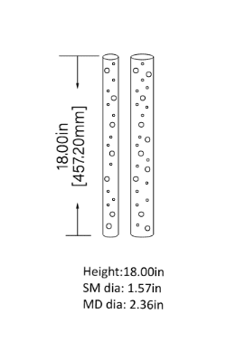 Medium Surface Mount Acrylic Light Wand