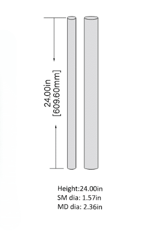 Medium Surface Mount Acrylic Light Wand