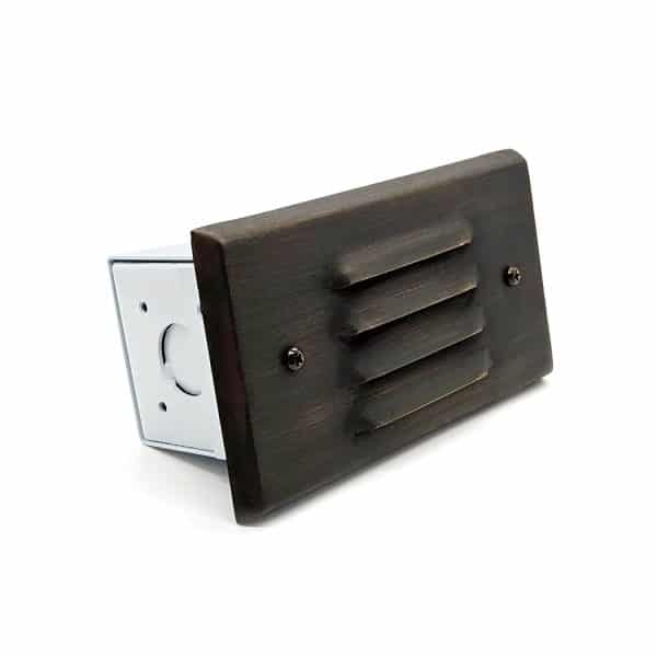 Brass Step Light with Louver – 4″x3″