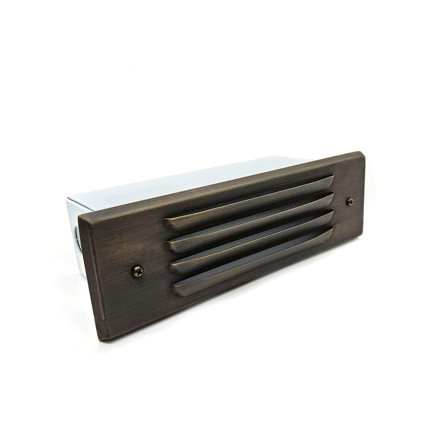Brass Step Light with Louver – 8.75″x3
